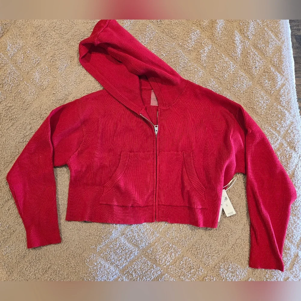 LSPACE x Anthropologie Jet Set Cropped Hoodie | Emboldened | Size M - Picture 3 of 8